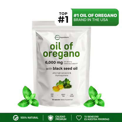 Oil of Oregano + Aceite de Semilla Negra - 2 en 1